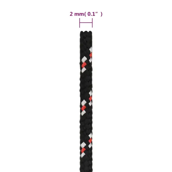 Must polüpropüleenist paadiköis, 2 mm, 25 m rull – 6