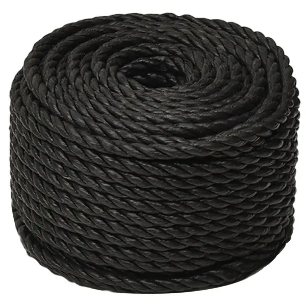 Polüpropüleenist töököis, must, 14 mm, 100 m – 2