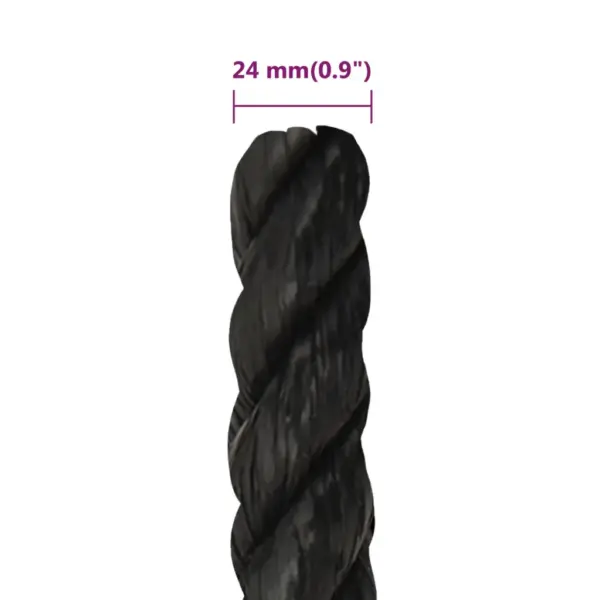 Polüpropüleenist töököis, must, 24 mm, 100 m – 6