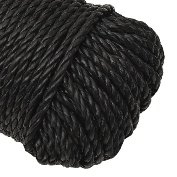 Punutud töököis, must polüpropüleen, 8 mm, 25 m – 4