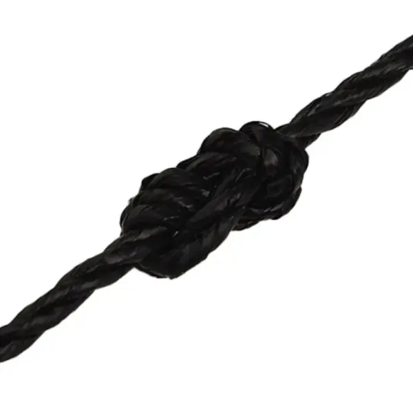 Punutud töököis, must polüpropüleen, 8 mm, 25 m – 5