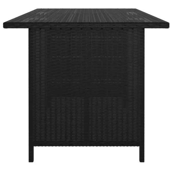 10-osaline must polürotangist aiamööbli komplekt patjadega, laud ja mooduldiivanid – 5