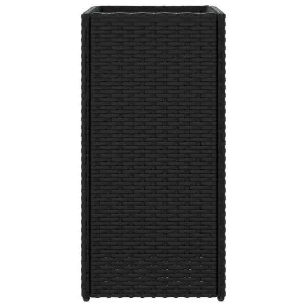 Must polürotangist taimekast terasraamiga, 30 x 30 x 60 cm – 6