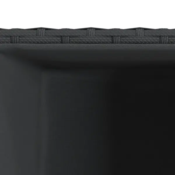 Must polürotangist taimekast terasraamiga, 30 x 30 x 60 cm – 8