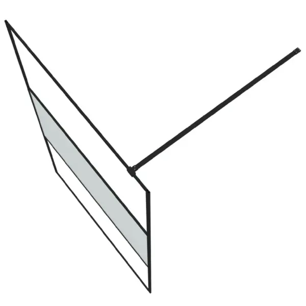 Must dušinurga dušisein, poolmatt ESG-klaas, 115 x 195 cm – 5