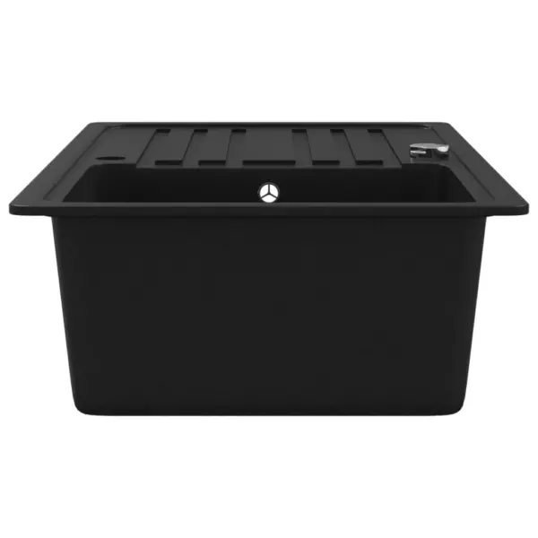 Must pööratav graniitkomposiidist köögivalamu kuivatuspinnaga, 765 x 460 mm – 6