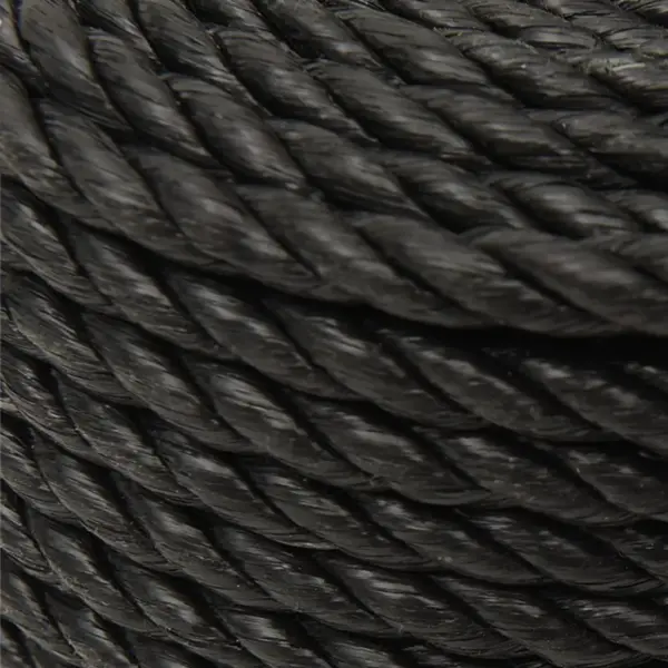 Punutud töököis, 10 mm, 25 m, must polüpropüleen, UV- ja ilmastikukindel – 4