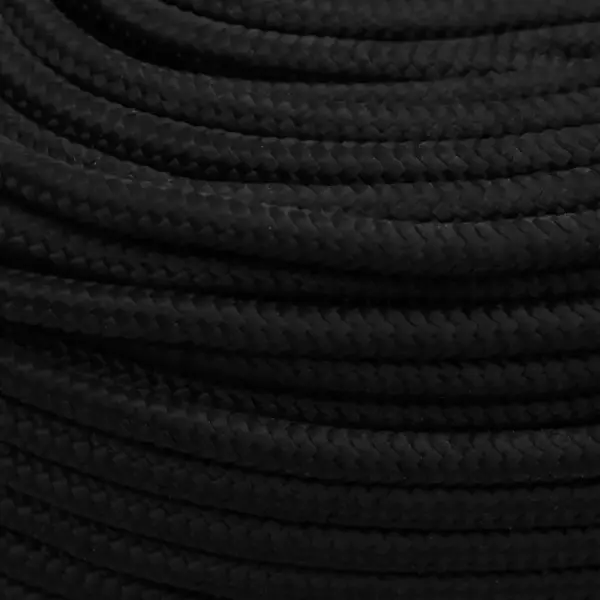 Punutud töököis, must polüester, 6 mm, 50 m – 4