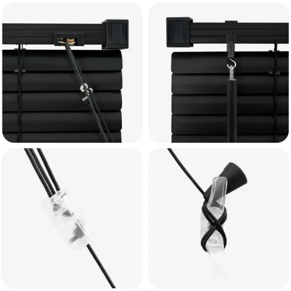 Reguleeritav Veneetsia ruloo, must PVC, 150 x 120 cm – 7