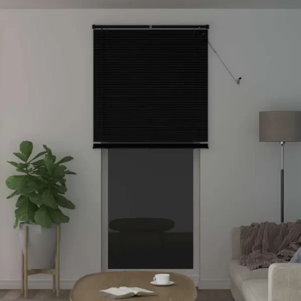 Must PVC Veneetsia ruloo, reguleeritav, 213 x 70 cm - 3