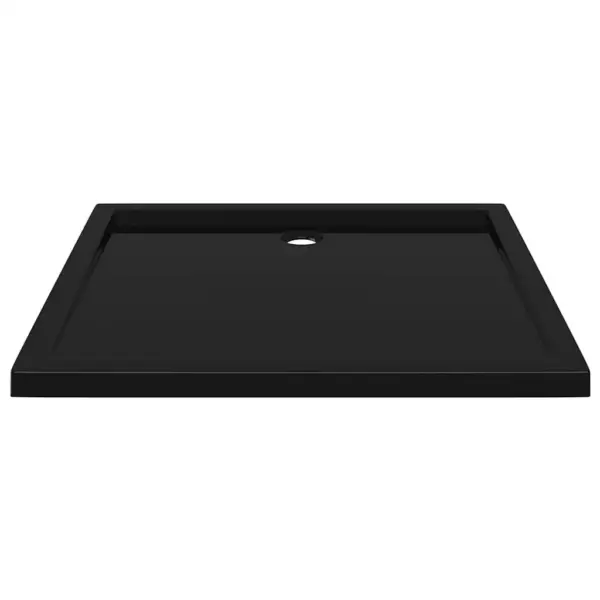 Ristkülikukujuline must dušialus ABS-materjalist, madala lävega, 80 x 90 cm – 4