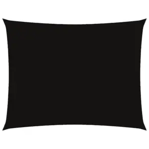 Päikesepuri aeda ja terrassile, ristkülikukujuline, veekindel oxford-kangas, must, 3,5 x 5 m
