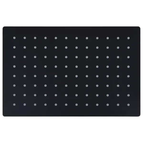 Ristkülikukujuline vihmaduši otsik, must roostevaba teras, 30 x 20 cm – 2