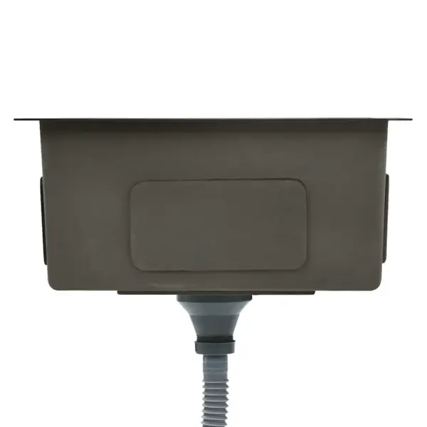 Käsitsi valmistatud must köögivalamu, harjatud roostevaba teras, 44 x 29 x 20 cm – 5