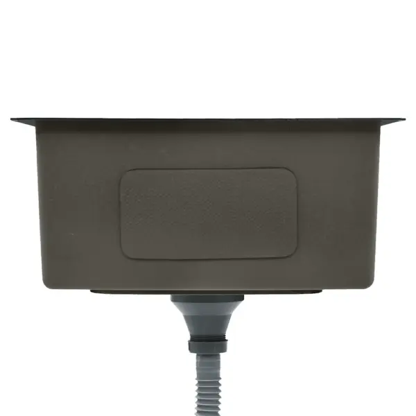 Käsitsi valmistatud must köögivalamu, harjatud roostevaba teras, 44 x 44 x 20 cm – 5