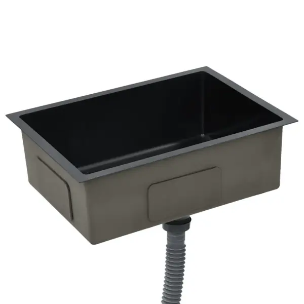 Must käsitsi valmistatud roostevabast terasest köögivalamu, 59 x 44 x 20 cm – 4