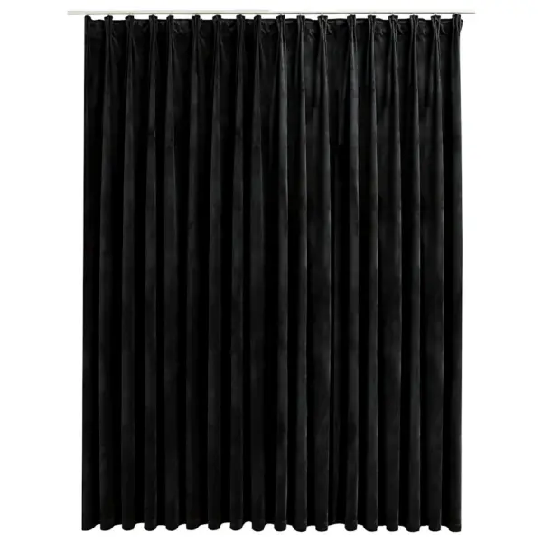 Must sametist pimendav kardin metallkonksudega, 290 x 245 cm – 2