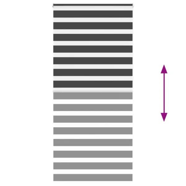 Must sebra ruloo kettmehhanismiga, 100 x 230 cm, polüester – 5