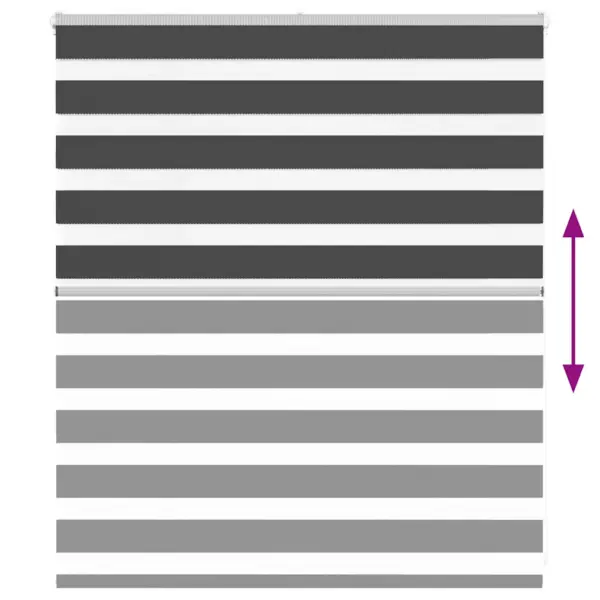 Must sebra ruloo kettmehhanismiga, 130 x 100 cm, polüester, kruvivaba paigaldusvõimalus – 6