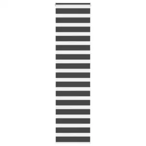 Triibuline sebra ruloo privaatsuse ja valguse reguleerimiseks, must, 55 x 230 cm, polüester