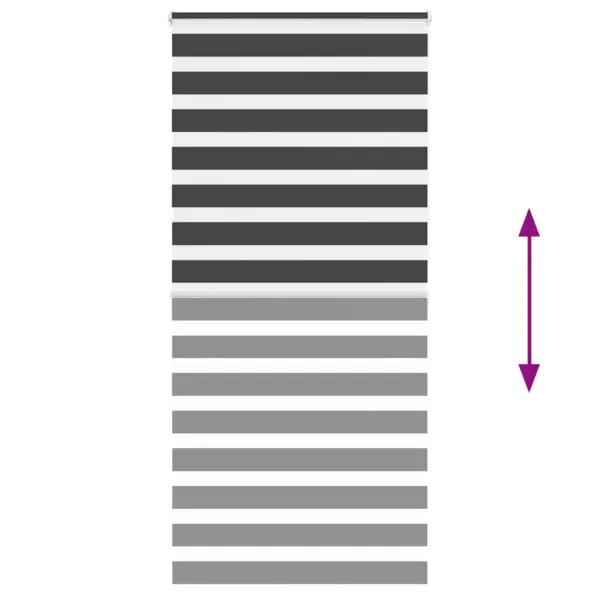 Sebra ruloo must, privaatsuse ja valguse reguleerimiseks, 95 x 200 cm, polüester – 5