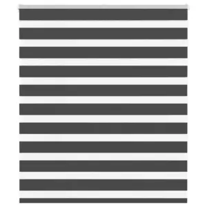 Triibuline sebraruloo must, 120 x 150 cm, kettmehhanismiga, polüester