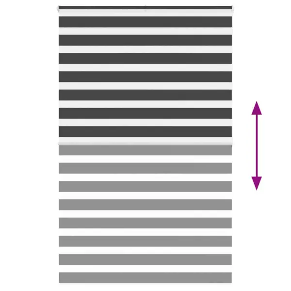 Triibuline sebraruloo, must, 140 x 200 cm, 100% polüester – 5