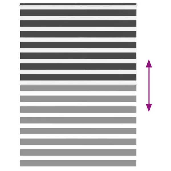 Triibuline sebraruloo must, 155 x 200 cm, 100% polüester – 5