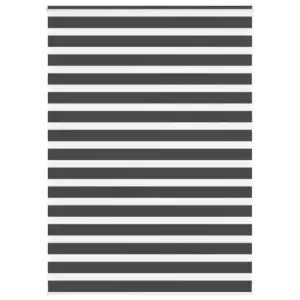 Must sebraruloo kettimehhanismiga, 165 x 230 cm, 100% polüester, alumiiniumsiin