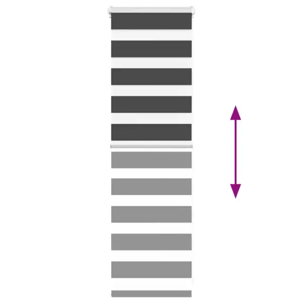 Must sebraruloo, 40 x 100 cm, 100% polüester, kettmehhanismiga – 5