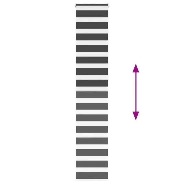 Triibuline sebra ruloo kettmehhanismiga, must, 40 x 230 cm, polüester – 5