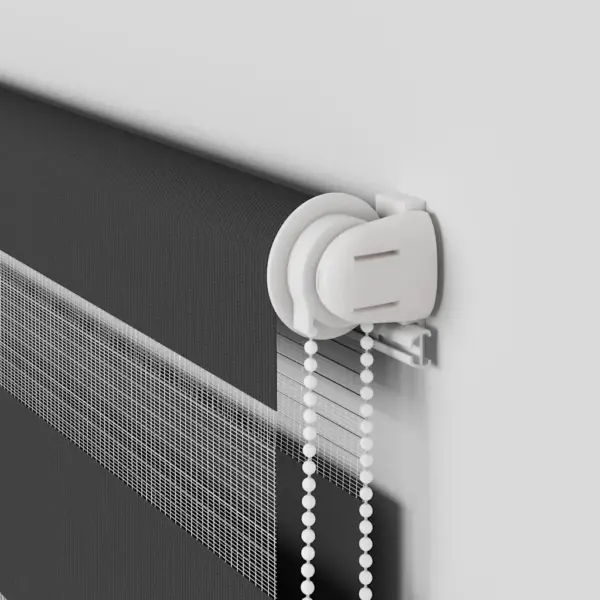 Triibuline sebra ruloo kettmehhanismiga, must, 40 x 230 cm, polüester – 10