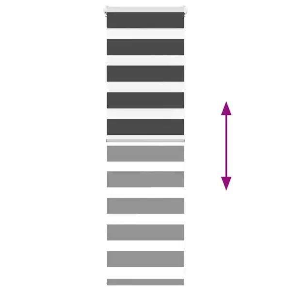 Triibuline sebraruloo privaatsuse ja valguse reguleerimiseks, must, 45 x 100 cm, 100% polüster – 5