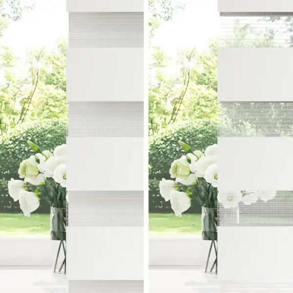 Must sebraruloo triibulise kangaga, 50 x 100 cm, kanga laius 45,9 cm, polüester – 8