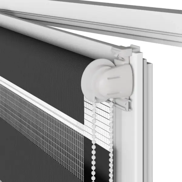 Must sebraruloo triibulise kangaga, 60 x 230 cm, polüester, kanga laius 55,9 cm – 11