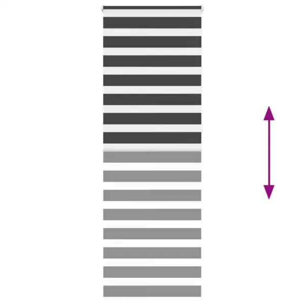 Must sebraruloo kettmehhanismiga, 70 x 230 cm, polüester – 5