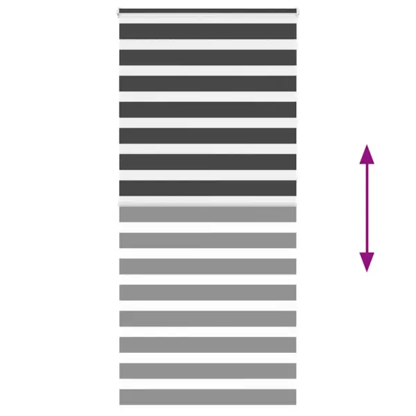 Must sebraruloo privaatsuse ja valguse reguleerimiseks, 95 x 230 cm, polüester – 5