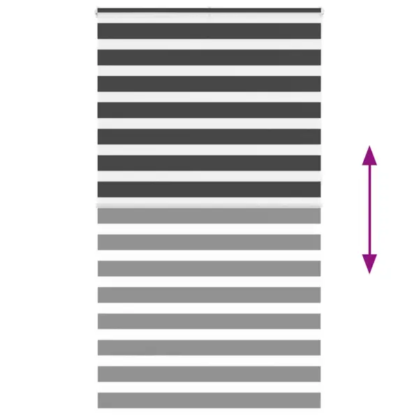 Triibuline sebraruloo, must, 120 x 230 cm, kanga laius 115,9 cm, polüester – 5