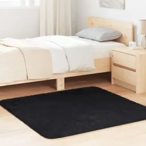 Kõrge karvaga Shaggy vaip NAVARRA, must, 120 x 120 cm, 100% polüester