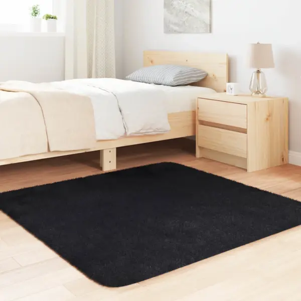 Kõrge karvaga Shaggy vaip NAVARRA, must, 120 x 120 cm, 100% polüester – 3