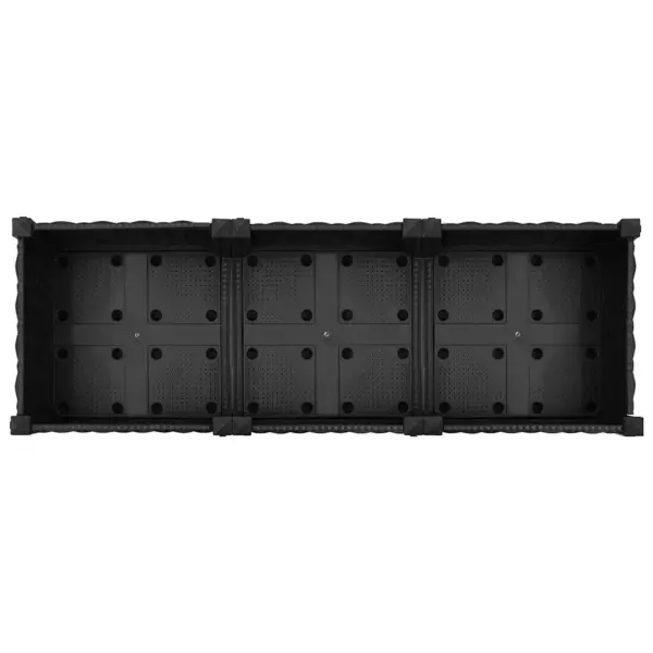 Kahe tasapinnaga taimekast, must polüpropüleen, 120 x 40 x 71 cm – 5