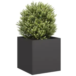 Must taimekast, külmvaltsitud teras, avatud põhjaga, 40 x 40 x 40 cm