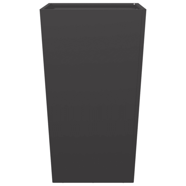Must külmvaltsitud terasest aia taimekast põhjaga, 45 x 45 x 75 cm – 5
