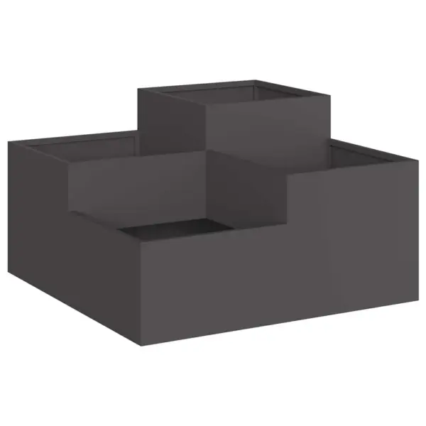 Terasest istutuskast aeda, must, 80 x 80 x 48 cm – 2