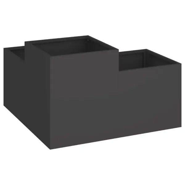 Terasest istutuskast aeda, must, 80 x 80 x 48 cm – 5