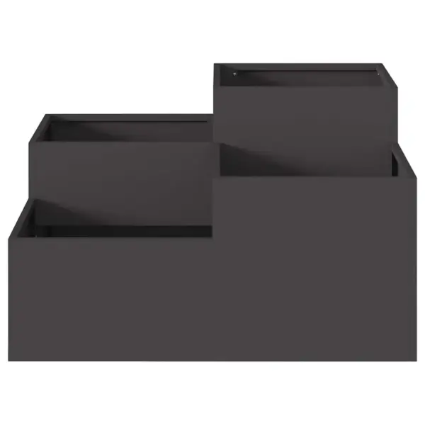 Terasest istutuskast aeda, must, 80 x 80 x 48 cm – 6