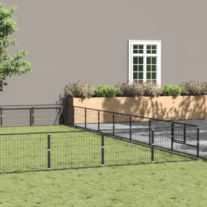 Suur terasest koeraaedik õue, must, 80 m²