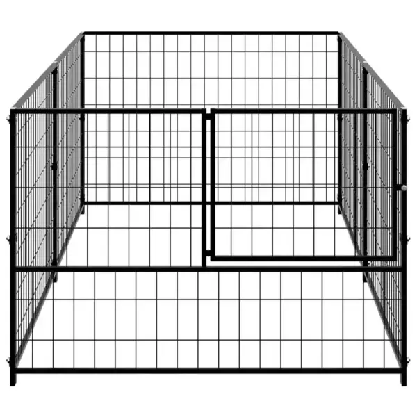 Must terasest koeraaedik turvauksuga, 200 x 100 x 70 cm – 4