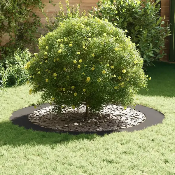 Must terasest dekoratiivne lame puuring puualuse katteks, Ø90/120 cm – 3