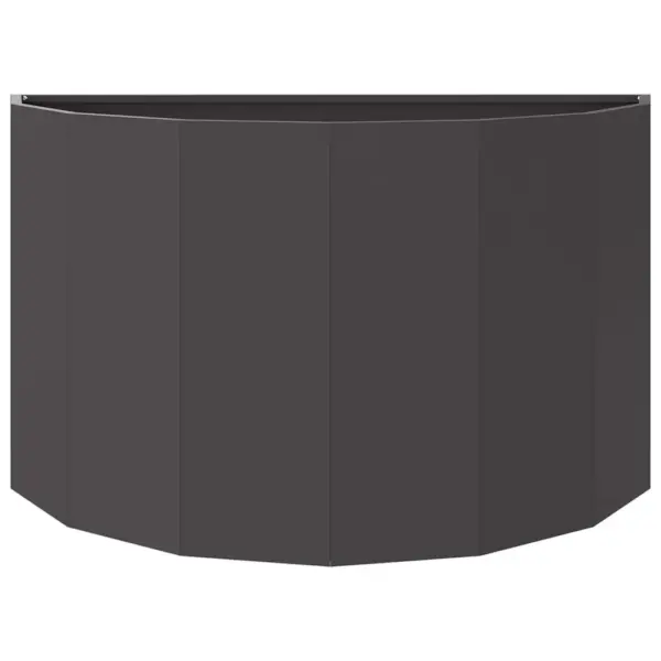 Poole-ringikujuline terasest taimekast, must, 90 x 45 x 50 cm – 5